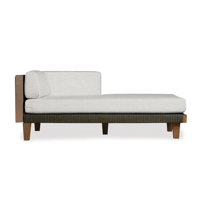Catalina Outdoor Teak Chaise Lounge, Mink, Fife Aruba