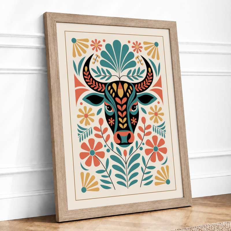 Ceremonial Bull Boho - Print, Oak, A3 - 42.0 x 29.7 cm
