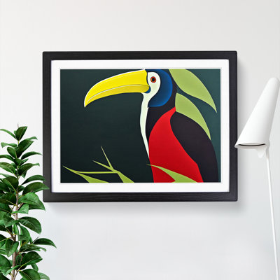 Showstopping Toucan Bird Abstract - Framed Print
