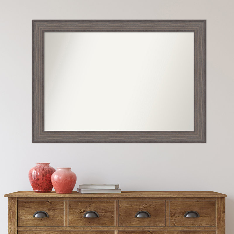 Miroir d'appoint mural encadré en bois Christina-Marie, 41 po x 29 po