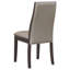 Chaise rembourrée taupe et espresso