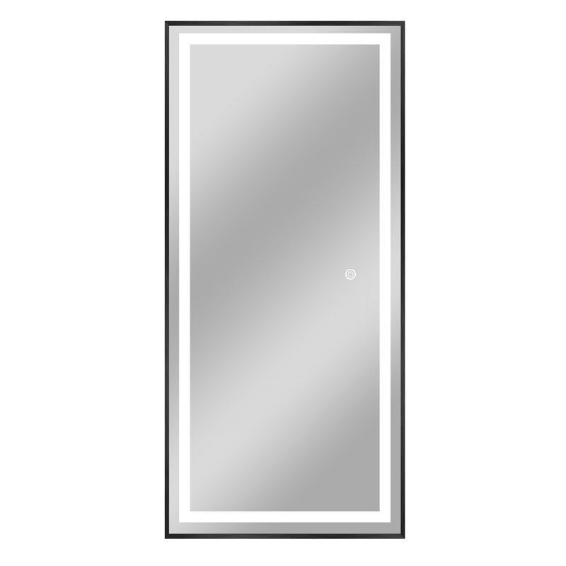 Miroir Auderghem, 47 po x 20 po, Noir