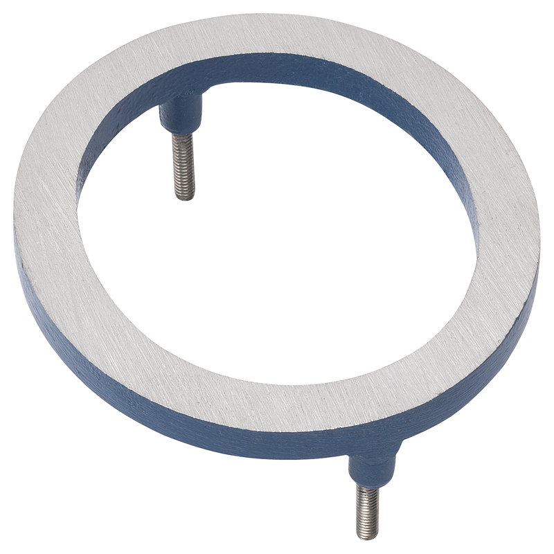 Numéro de maison à fixation flottante 24 po, Nickel satiné / bleu océan, 0