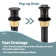 8-inch Widespread Faucet 2-handle Bathroom Faucet with Drain 1.2 Flow