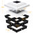 Low Voltage Solar Powered Integrated LED Fence Post Cap Light 3.5 In. X 3.5 In. with Base Adapter Included Pack-109703070-115827904