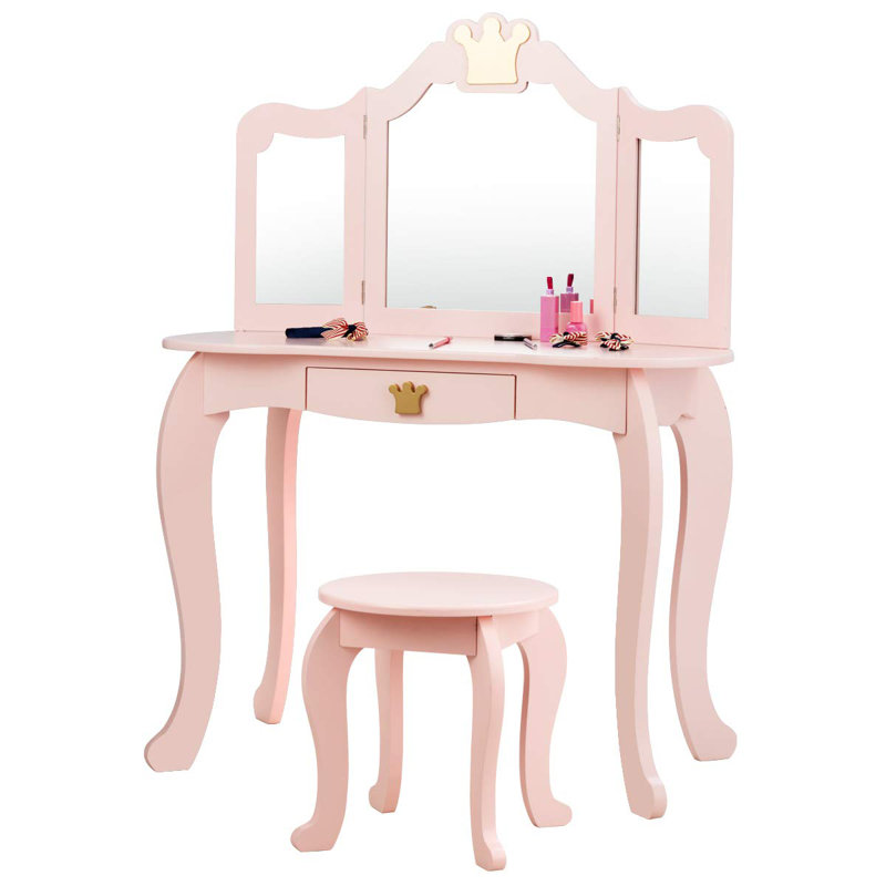Wyndmoor Kids Vanity Set with Mirror