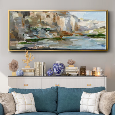 Western Cliffs I- Framed Canvas