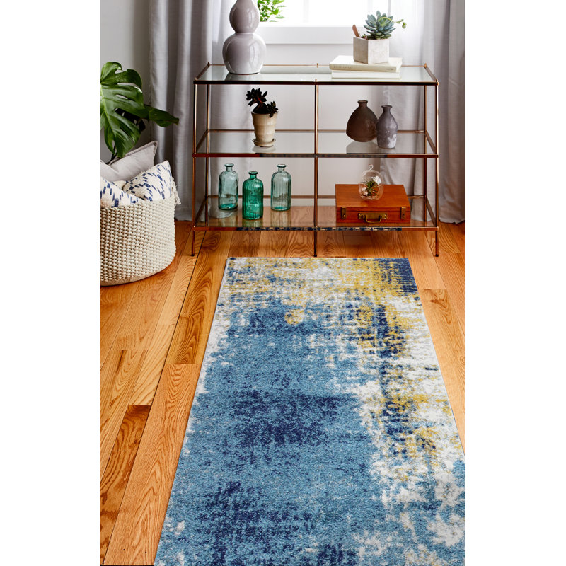 Jove Abstract Area Rug, Runner 76 cm x 244 cm