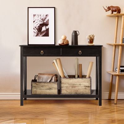 Console Table 1 Drawer Storage Shelf Modern Sofa Table Entryway Hallway
