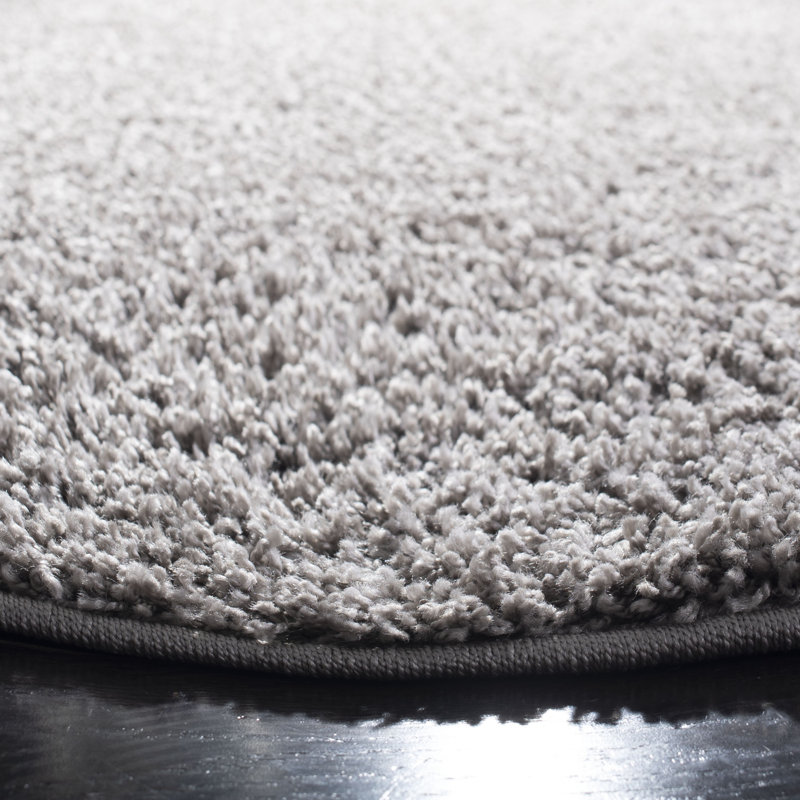 Tapis gris Helsel, Rond 6 pi 7 po