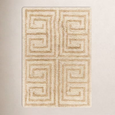 Anemone Hand-Tufted Geometric Shag Rug