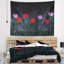 Tapisserie florale et fleurs avec bourgeons et gouttes-28499304
