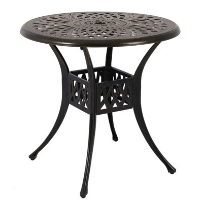 Leatherwood Cast Aluminum Bistro Table by Fleur De Lis Living