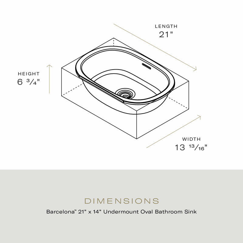 Barcelona Matte White Oval Undermount Bathroom Sink with Overflow