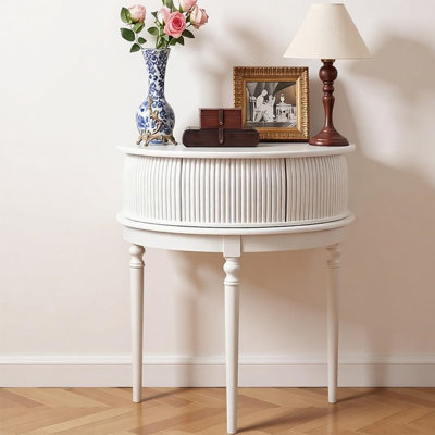 French-style half-moon entryway table