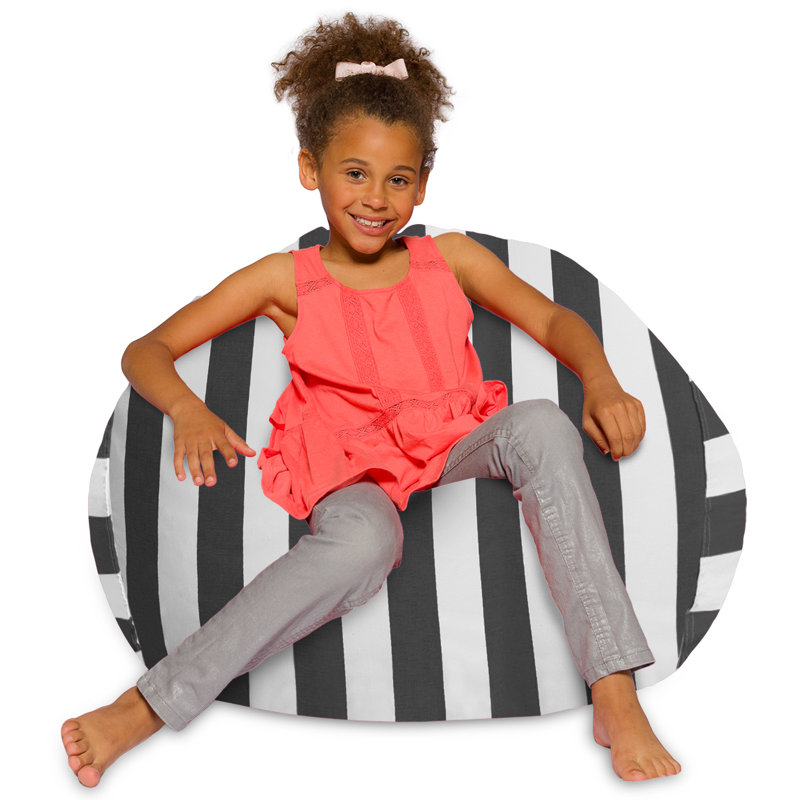 Bean Bag Chair for Kids, Teens, and Adults - Filled with Soft Beads, Includes Removable and Machine Washable Cover - Multiple Colors, Sizes and Fabrics including Soft Nylon & Canvas with Patterns