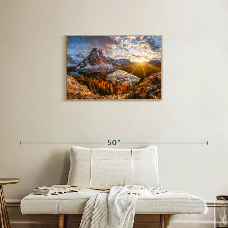 Heaven On Earth, Floating Frame Natural Wood, 31" X 21"