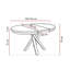 Extendable Oval Metal Base Dining Table-2054297565