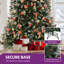 Arbre de Noël artificiel vert givré 6 pi avec lumières réglables, pommes de pin et baies-99725290