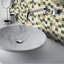 Carreau de mosaïque pour mur et piscine en verre texturé à bords droits de 1 po x 1 po Geo