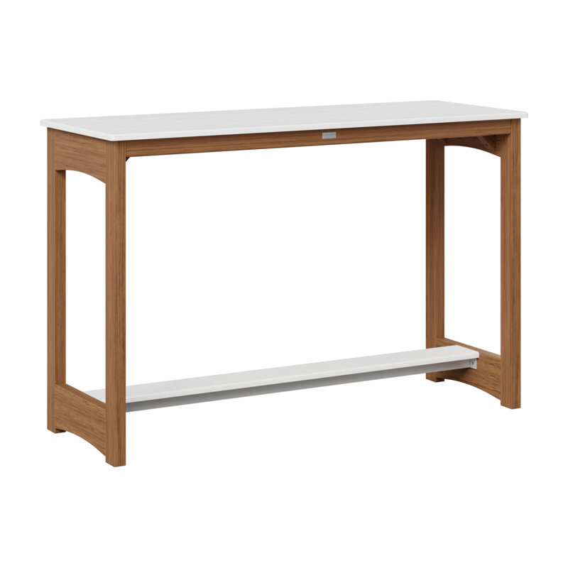 Table de bar Berlin Gardens, Acajou antique, 38.5" H x 60" W x 22" D, Blanc