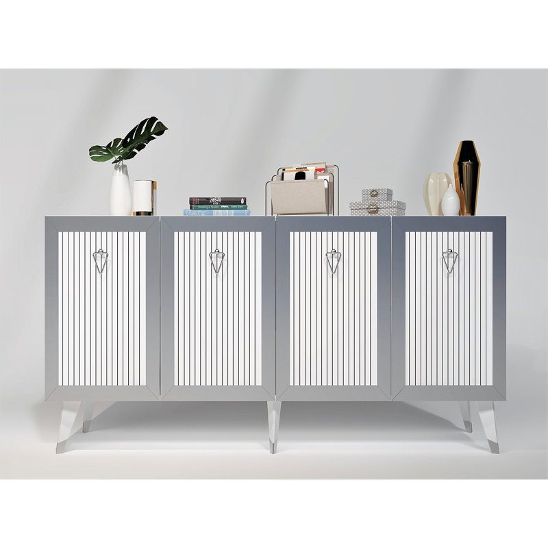 Olivia 150cm Console Table, Silver