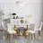 Kazandra 6 - Person Pedestal Dining Set-661538295-661538288-661538243