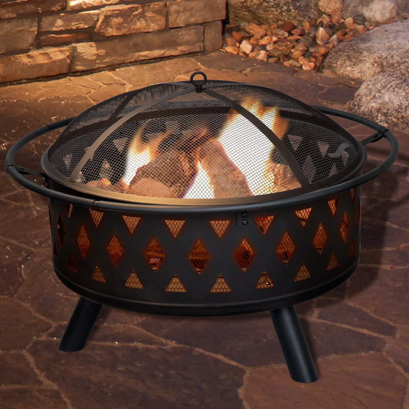 Round Steel Wood Burning Smokeless Fire Pit
