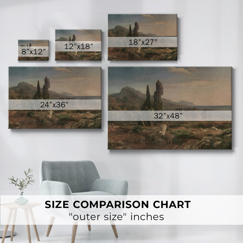 Paysage rétro - CDLVII, H 41 po x l 61 po x P 1,5 po, Toile tendue