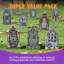 16 "9 pièces décorations d'Halloween pierres tombales décorations d'Halloween