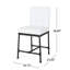 Tabouret de comptoir en bois blanc - bouton moderne industriel 2 H 38,8 po x l 21,06 po x P 23 po