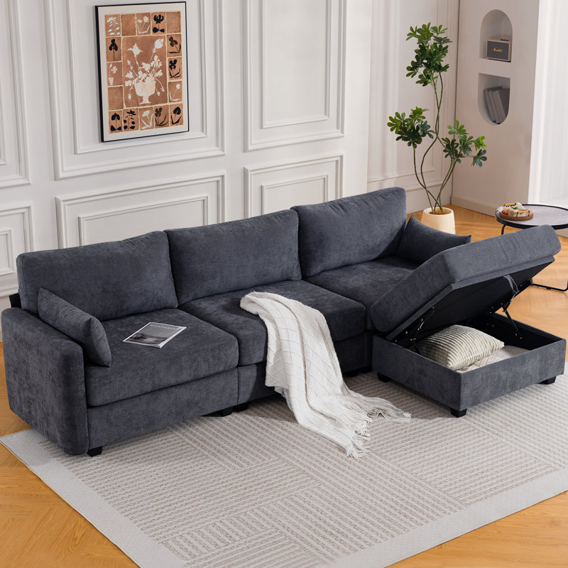 Canapé modulaire Meleri, Gris