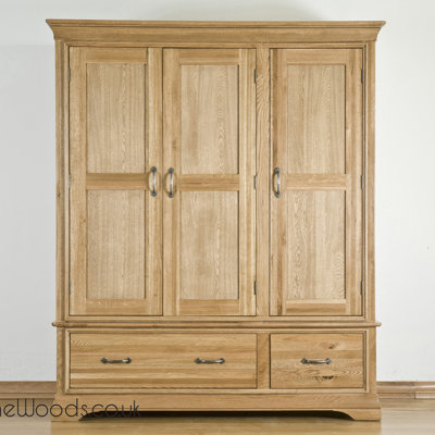 3 Door Solid Wood Wardrobe