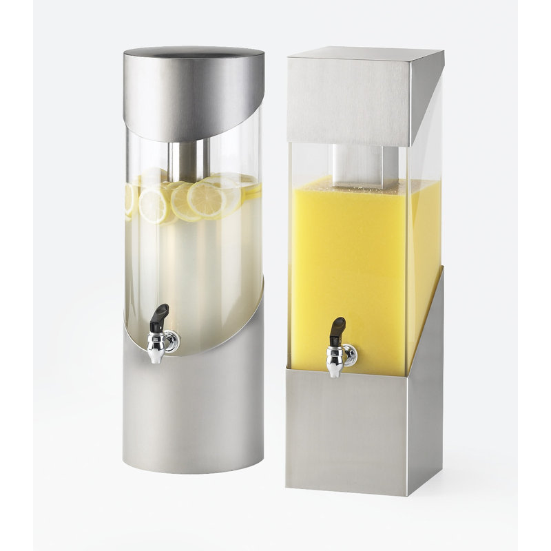 Distributeur de boissons rond 3 gallons en acier inoxydable avec chambre à glace