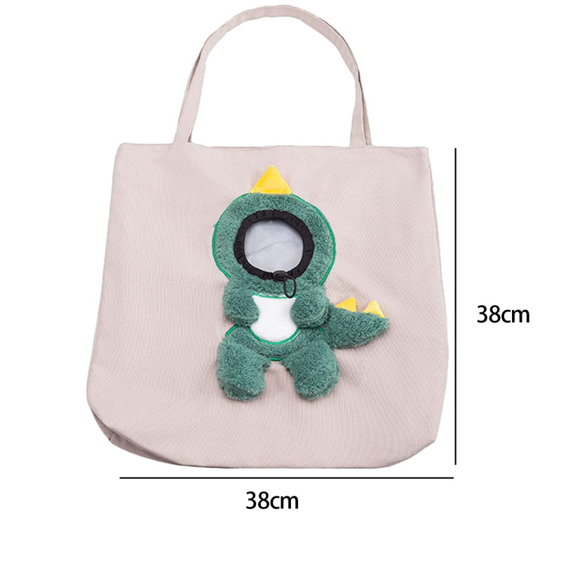 Mignon sac en toile pour animal de compagnie en forme de dinosaure