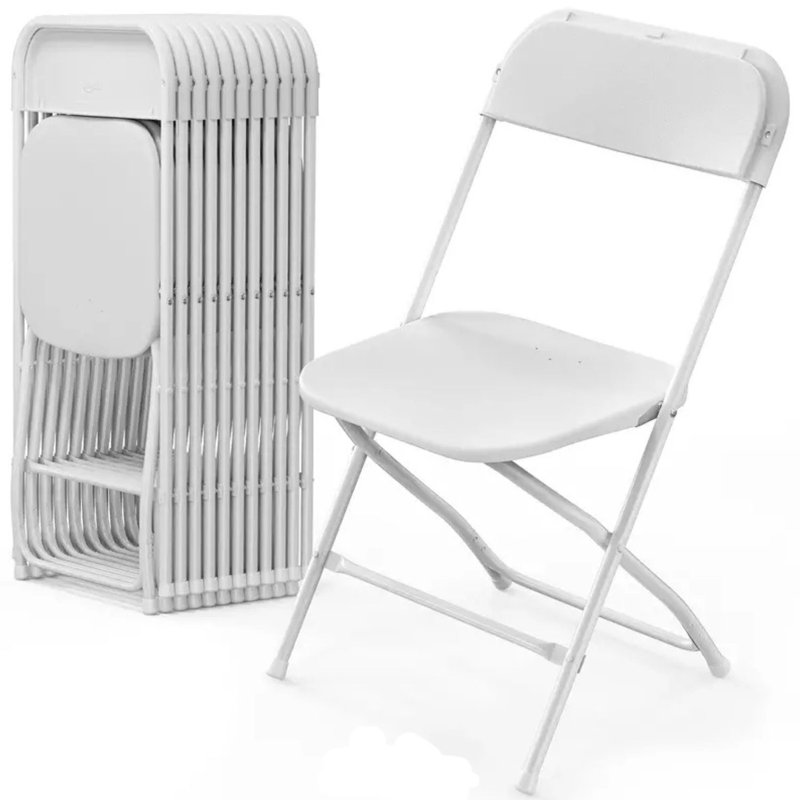Chaises pliantes blanches - paquet de 10
