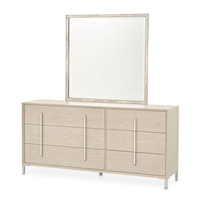 Lotus Bay Large Dresser With Mirror - Sand