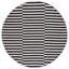 Tapis rayé ivoire / noir en coton tissé à plat Ilona-224903862