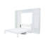 Grand lit blanc avec bureau et bibliothèque - structure en bois de pin blanc. Économisez de l'espace dans la chambre à coucher. Aucune boîte à ressorts requise. De nombreuses options de rangement. Grande tablette pliable pour économiser de l'espace