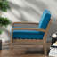 Chaises d'appoint grises confortables, structure en bois d'acacia, style classique pour l'extérieur