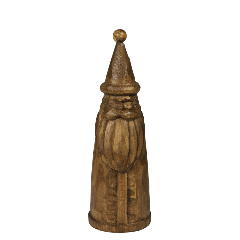 Père Noël, bois - Lrg, H 8 po x l 2,75 po x P 2,75 po