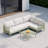 4-Person Outdoor Patio Sectional With Cushions