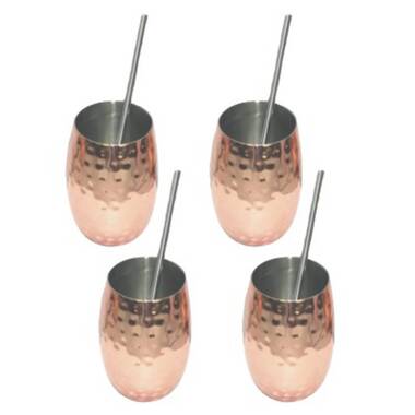 Roma Hammered Water Glasses (Set of 4)