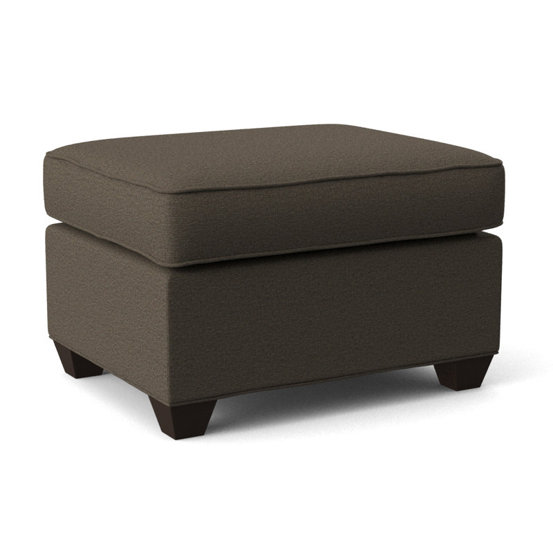 Avery 27" Wide Rectangle Standard Ottoman, Cafelle, Elliot Caribou