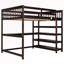Lit mezzanine double avec bureau intégré Harlod