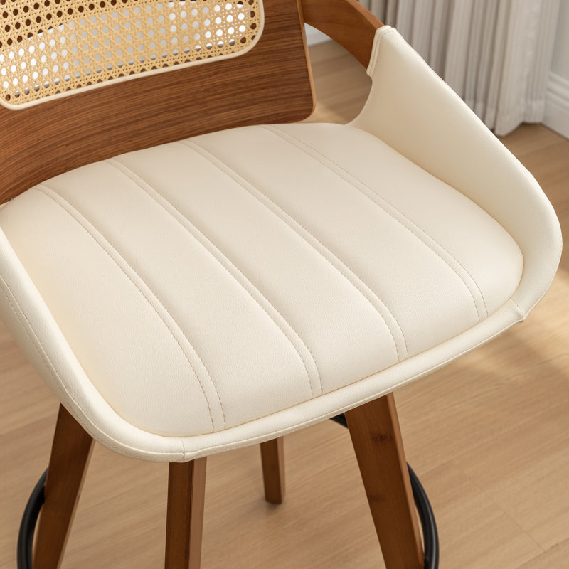 Darries 67cm Swivel Bar Stool, Beige