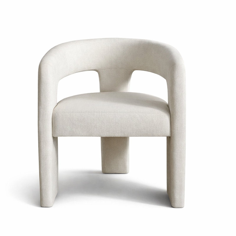 Chaise de salle à manger rembourrée Modern, Beige