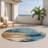 Watercolor Green Indoor and Outdoor Area Rug-1702791999