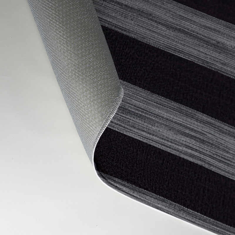 HorizontalStripes Purple Indoor and Outdoor Area Rug, Rectangle 3' x 5'