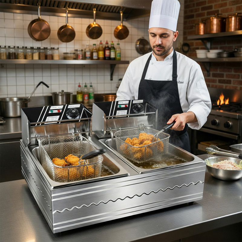 Friteuse professionnelle double capacité